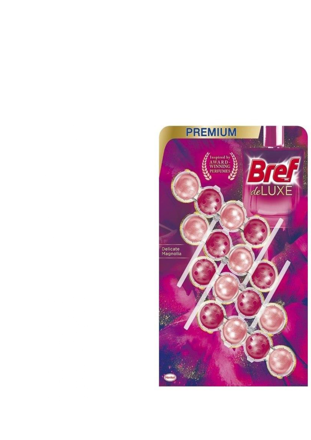 Туалетні блоки для унітазу ТМ Bref Deluxe Витончена магнолія 4 шт х 50 г